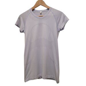 Lululemon SWIFTLY TECH Lilac Short Sleeve Mesh Activewear Top Women's Size 8